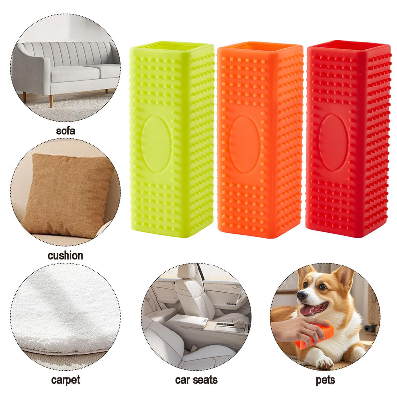 3 Pack Pet Hair Remover Dog Cat Hair Remover Rubber Brush Roller for Sofas Car Interior Furniture Sofa Cleaner - PawsPlanet Australia