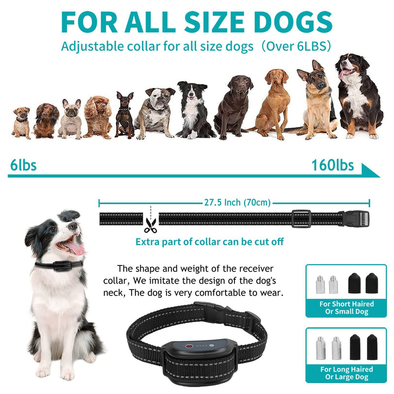 Dog Training Collar with Remote, Waterproof Dog Collar with Beep Vibration Shock, Adjustable 0 to 99 Shock Vibration Levels Dog Training Set for Small Medium Large Dogs - PawsPlanet Australia
