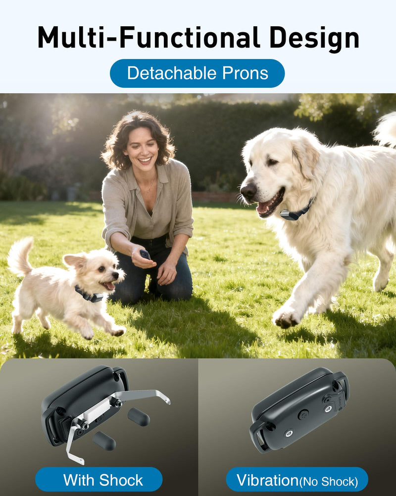 ABBIDOT Shock Collar for Dogs, 3300 FT Dog Training Collar with Remote, IPX7 Waterproof with 4 Training Modes, Rechargeable E-Collar for Small Medium Large Dogs (15-120 lbs) - PawsPlanet Australia
