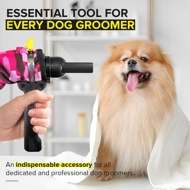 Sure Grip Dryer Handle for Dogs V3(Updated design), For Comfortable Dog Grooming | High-Quality PETG | Heat-Dissipating Design | Easy Attachment | Fits 1.5-2.5 Inch Hoses - PawsPlanet Australia