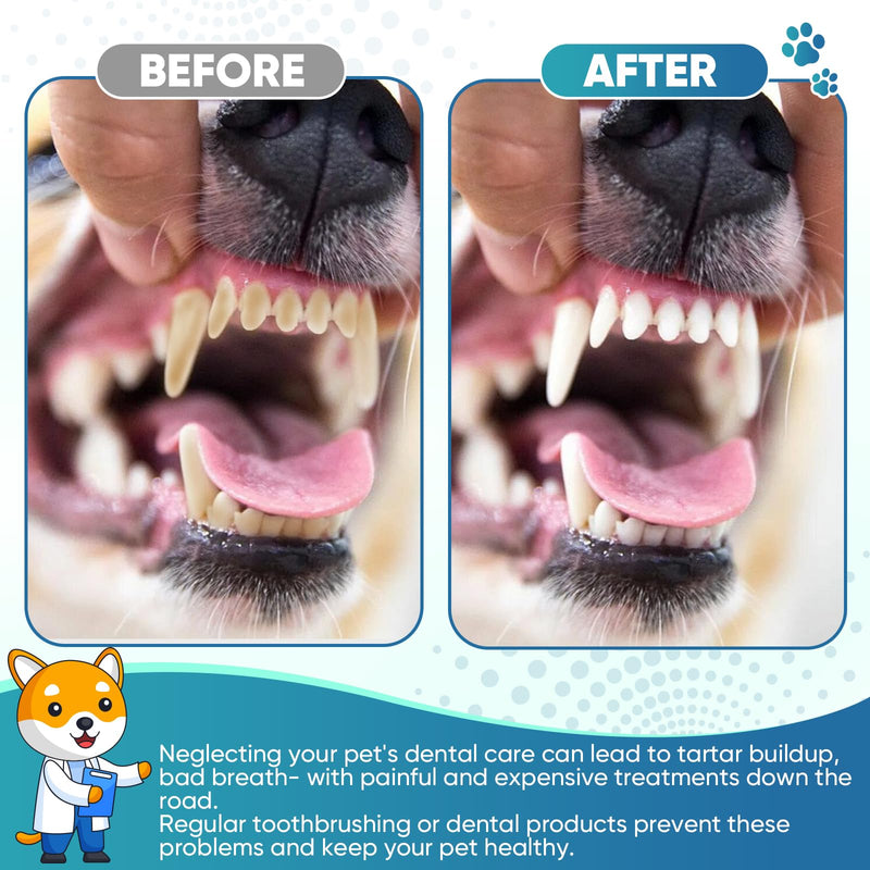 Navona 30 PCS Dog Toothbrushes, Double Headed Anti Slip Dog Tooth Brushing Kits, Cat Toothbrush, Pet Toothbrush for Dogs, Easy to Clean and Care for Teeth, Suitable for Small to Large Dogs and Cats 1 Count (Pack of 30)