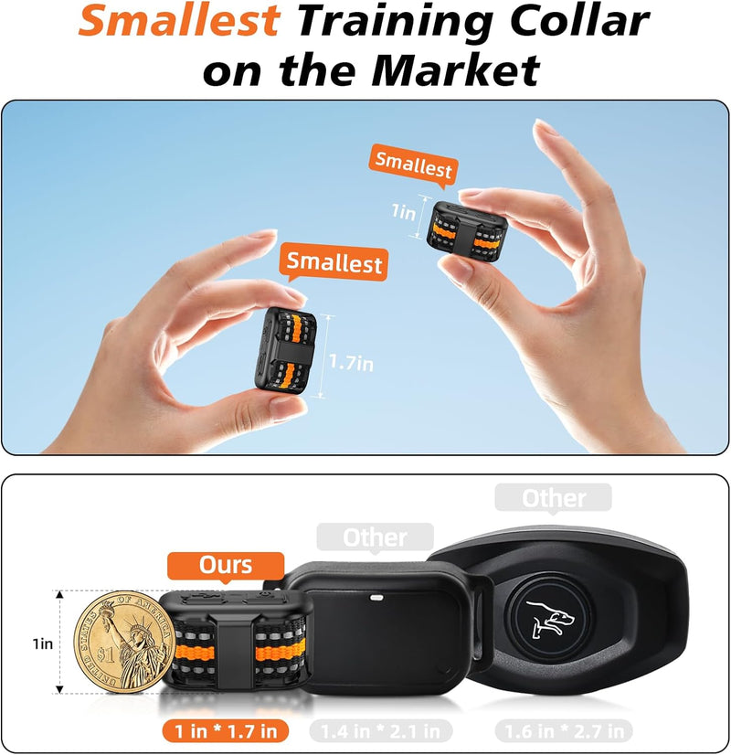 Tiniest Cat Shock Collar, Lightest Cat Training Collar with Remote for Small Cats 5-15lbs & Medium Large Cats/Puppies, Waterproof, Rechargeable, 1300ft Range - PawsPlanet Australia