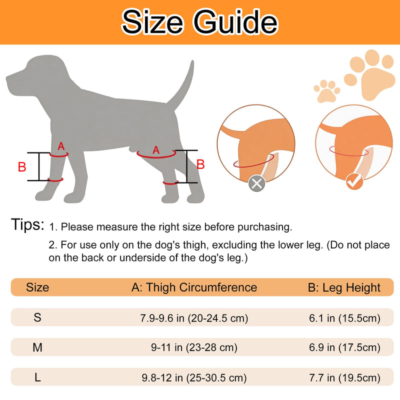 Dog Knee Brace with Side Stabilizers for Joint Support, Adjustable Soft Breathable Leg Braces, Helps with Knee Cap Dislocation, Prevent Licking-Large L