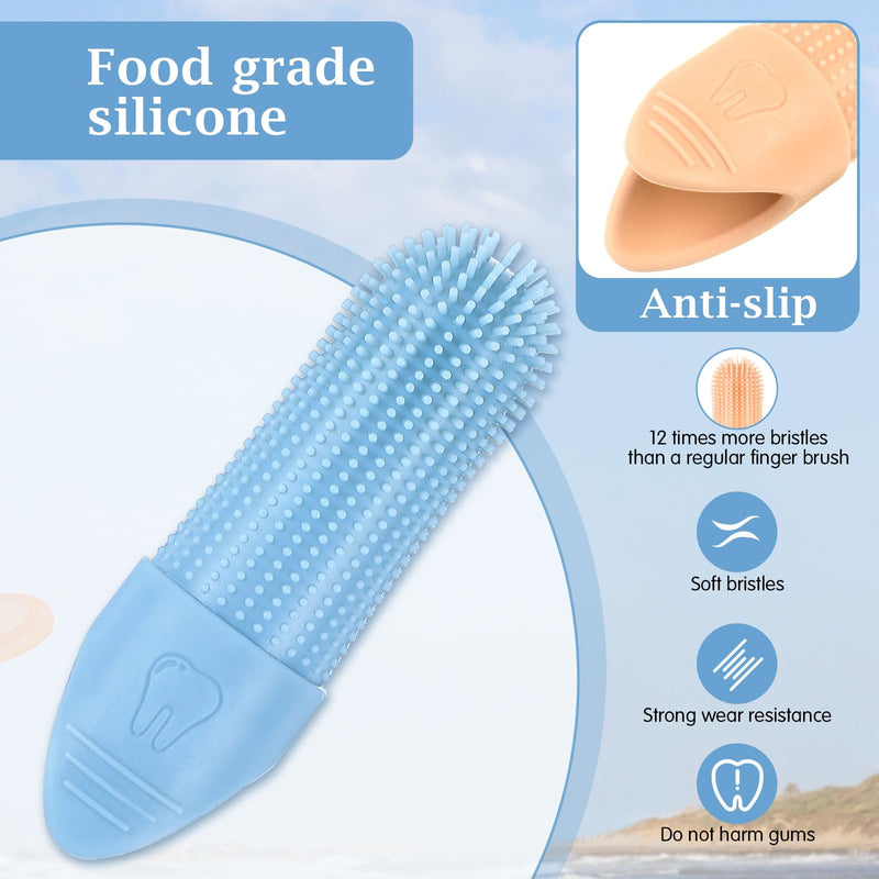 6 Pack Dog Toothbrush Cat Dogs Cleaning Finger Toothbrush Silicone Pet Teeth Brush Soft Dog Tooth Brush Kit for Large Medium Dogs Dental Care Clean Accessories - PawsPlanet Australia