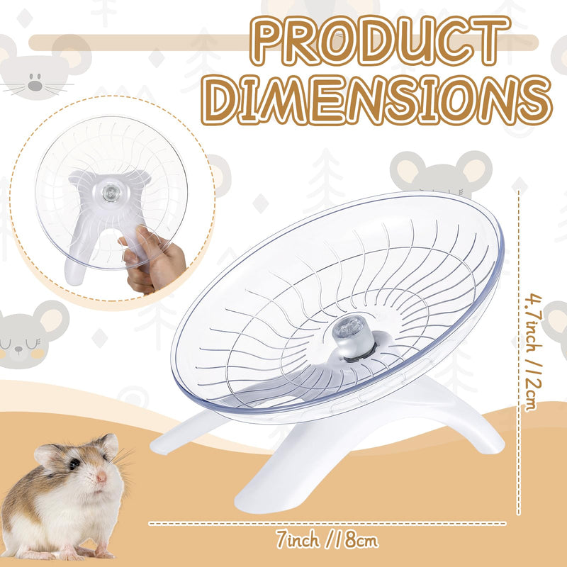 2 Pieces Hamster Wheel Hamster Flying Saucer Fitness Hamster Toys Silent Exercise Wheel Running Wheel for Hamsters Gerbils Mice Hedgehog Guinea Pig and Other Small Pets - PawsPlanet Australia