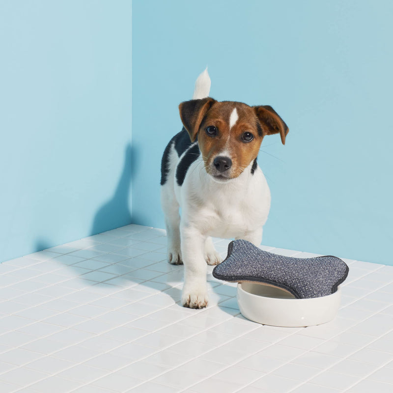 E-Cloth Pet Bowl Scrubber - Bone-Shaped Pet Bowl Cleaning Scrubber, Reusable, 100 Wash Guarantee - 2 Pack - PawsPlanet Australia