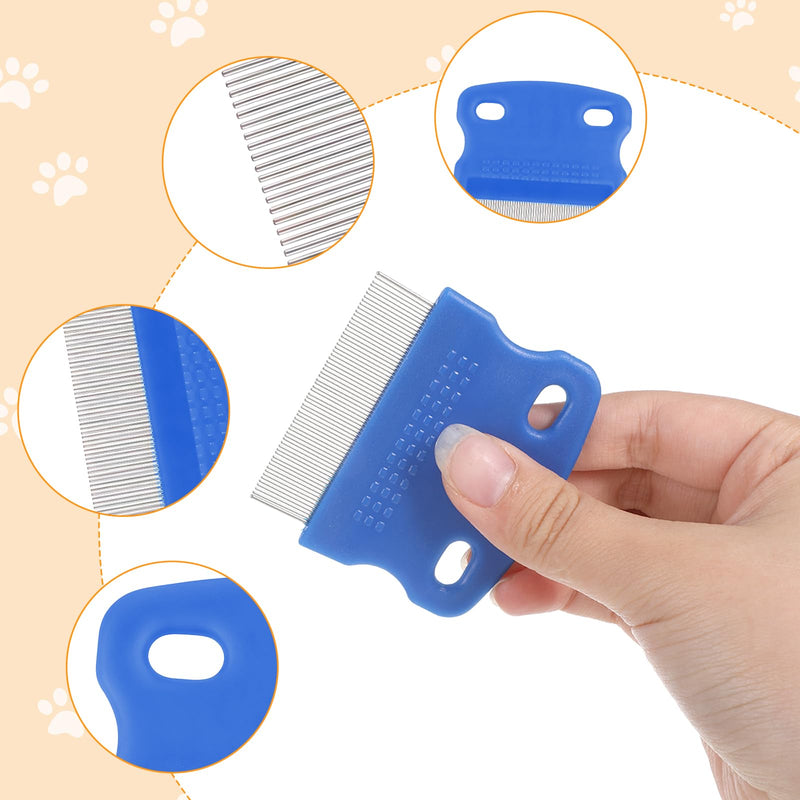 6pcs Flea Comb for Dogs, Professional Dog Eye Comb, Stainless Steel Dog Combs Tear Stains, Precisely Removes Stains, Dirt and Debris from The Eye Area - PawsPlanet Australia