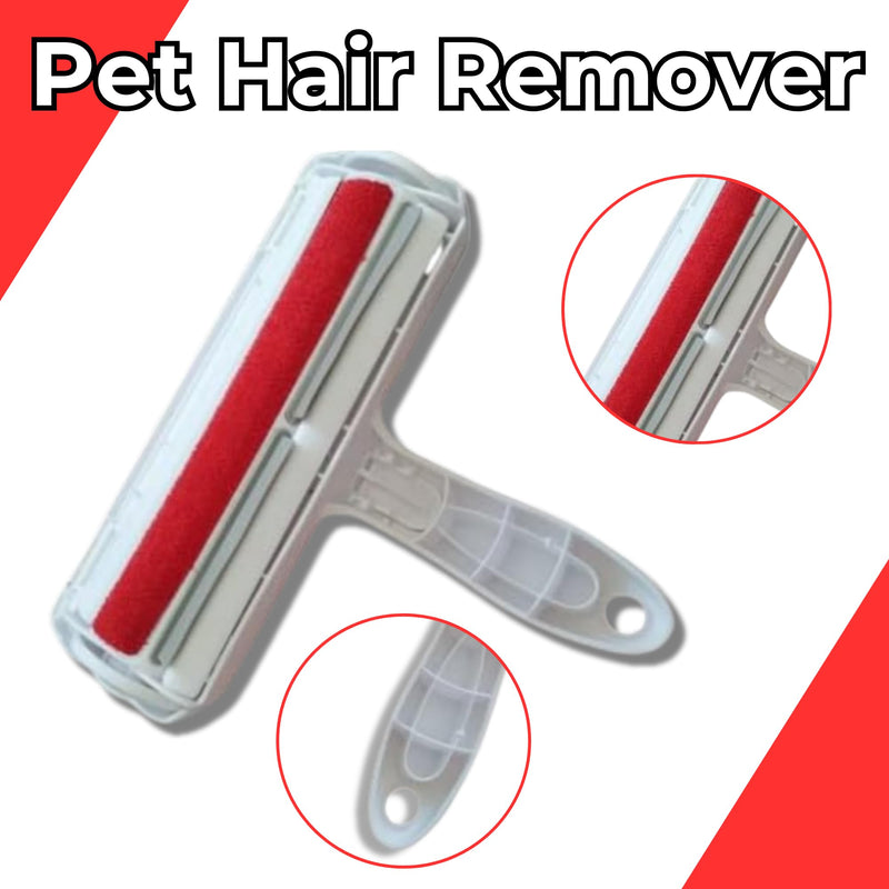 Portable Pet Hair Remover | Reusable Lint Roller for Cat and Dog | Hair Remover for Furniture, Couch, Carpet, Clothing, Seat and Bedding (Red) Standard Red - PawsPlanet Australia