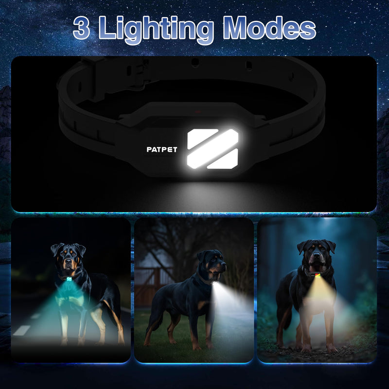 PATPET Training Collar for Dogs, 4200Ft Dog Training Collar with Remote, 3 Training Modes Beep, Vibration, Static, Rechargeable Electric Collars for Medium Large Dogs Black 2 Collars - PawsPlanet Australia