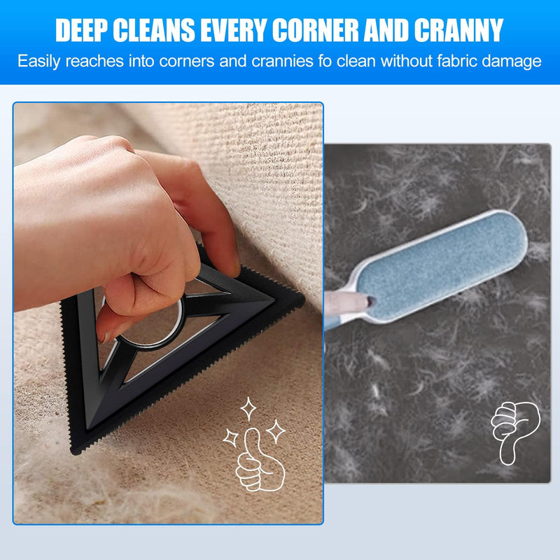 Portable deshedding dog brush Easy to clean,Reusable pet hair removal tool Very suitable for pet hair remover for laundry,3 different spacing sizes for various pet hair cleaning Matte Black - PawsPlanet Australia