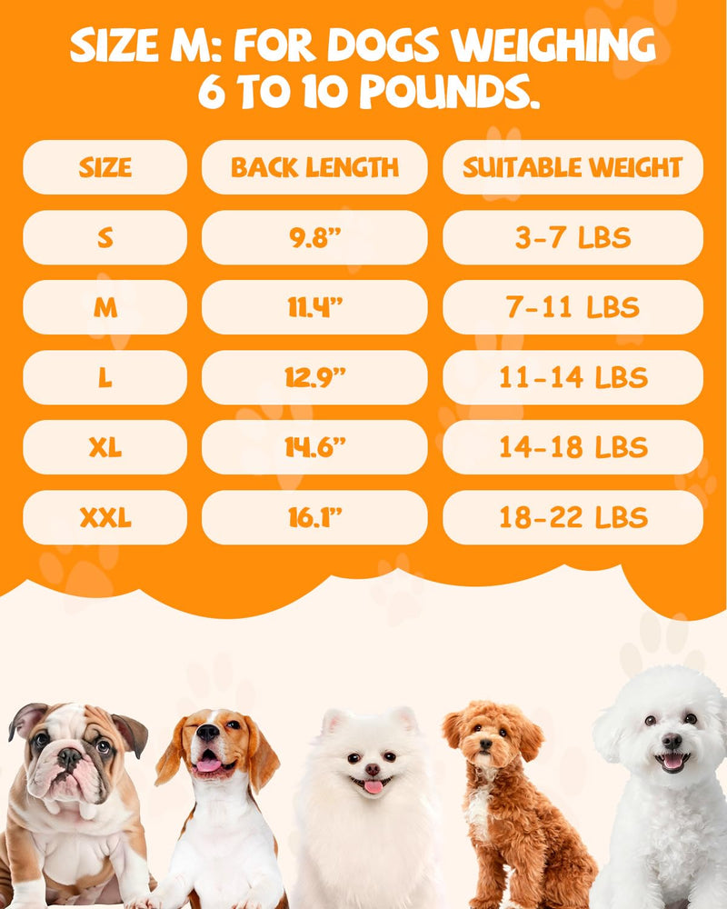 Dog Suspender Boots, Outdoor Anti Dust Pants with Shoes for Dogs, Adjustable Anti Slip Paw Protector Booties for Small & Medium Dogs(M) M
