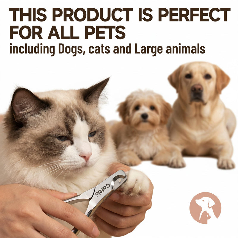 Dog Nail Clippers - All Steel Material, Built-in Spring,Heavy Duty Dog Nail Trimmer Full Metal Razor Sharp Professional for All Dogs Cats with Thick Toena,Dog Nail Trimmers Dog Nail Clippers Set (Matte) - PawsPlanet Australia