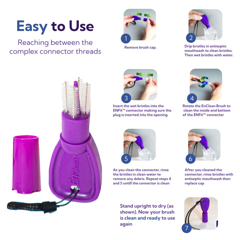 ENFit Cleaning Brush for Feeding Tubes and Extension Sets