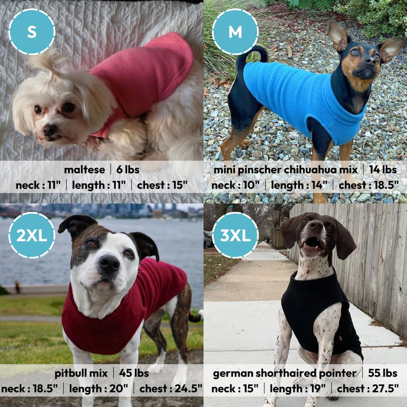 Gooby Stretch Fleece Vest Dog Sweater - Warm Pullover Fleece Dog Jacket - Winter Dog Clothes for Small Dogs, Large Dogs, Boy or Girl - Soft, Super Stretchy Fleece Vest Dog Sweater - Red, Medium Medium Length (11.5")