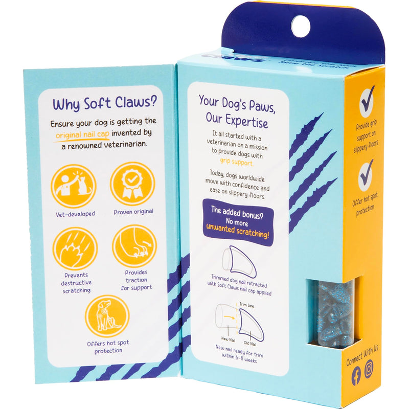 Canine Soft Claws Nail Caps, X-Small, Blue - PawsPlanet Australia