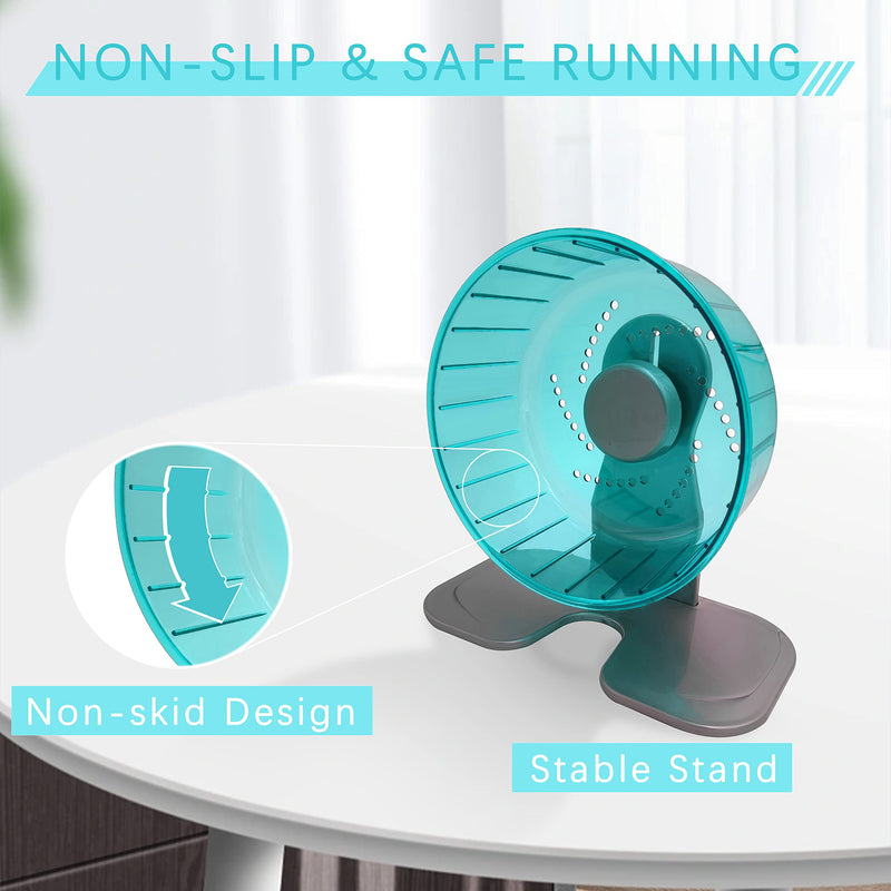 Petest Hamster Exercise Wheel, Silent Spinner Hamster Running Wheels, Diameter 8.3 inch, Green - PawsPlanet Australia