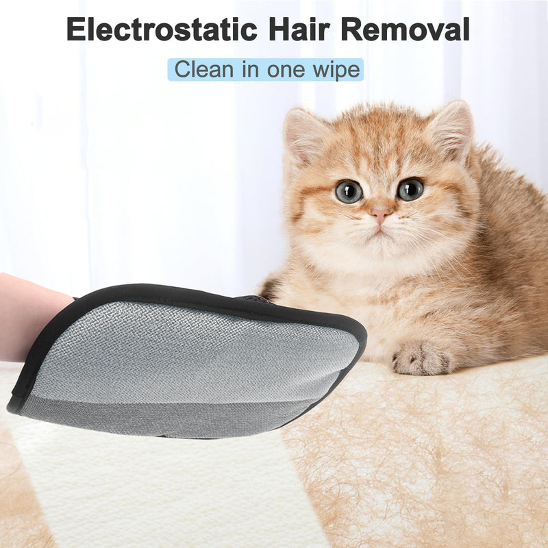 2 PCS Pet Hair Removal Glove, Reusable Electrostatic Cats & Dogs Hair Removal Tool for Couch, Furniture, Carpet, Car Seat, Clothes 2PC - PawsPlanet Australia