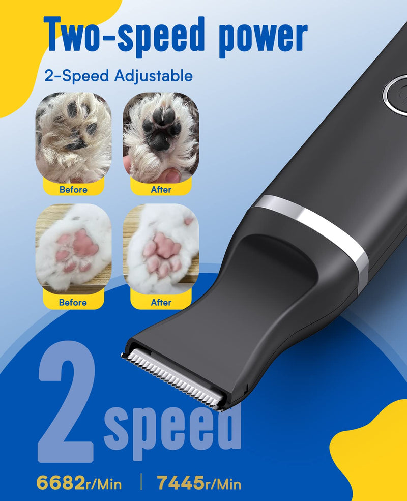 oneisall Dog Paw Trimmer,Corldless Paw Trimmer for Dogs with Double Blades,Quiet 2 Speed Small Dog Grooming Clippers for Paws, Eyes, Ears, Face, Rump - PawsPlanet Australia