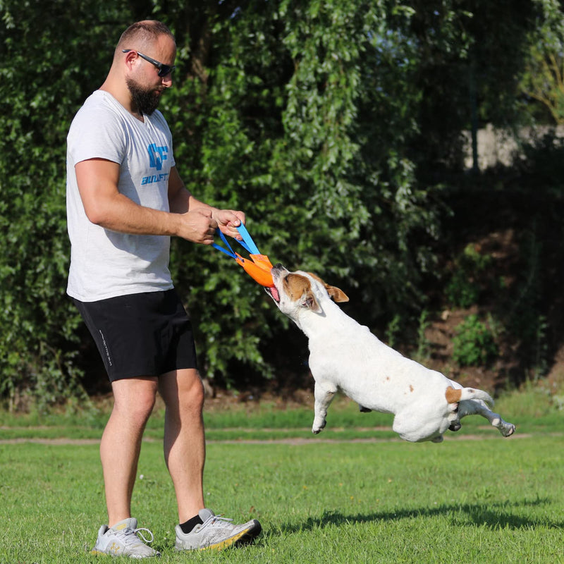 K9 Dog Bite Tug Toy with 2 Strong Handles - Made of Durable & Tear-Resistant Fire Hose - Perfect for Tug of War, Fetch & Puppy Training - Ideal Pull Toy for Medium to Large Dogs, 12 Inches - PawsPlanet Australia
