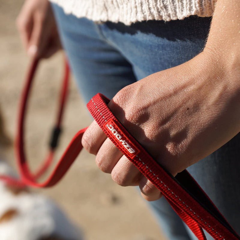 EzyDog Zero Shock LITE Dog Leash - Shock Absorbing Bungee Leash for Dogs That Pull or Excite - Dual Handle and Reflective for Medium, or Small Dogs (72", Denim) 72" - PawsPlanet Australia