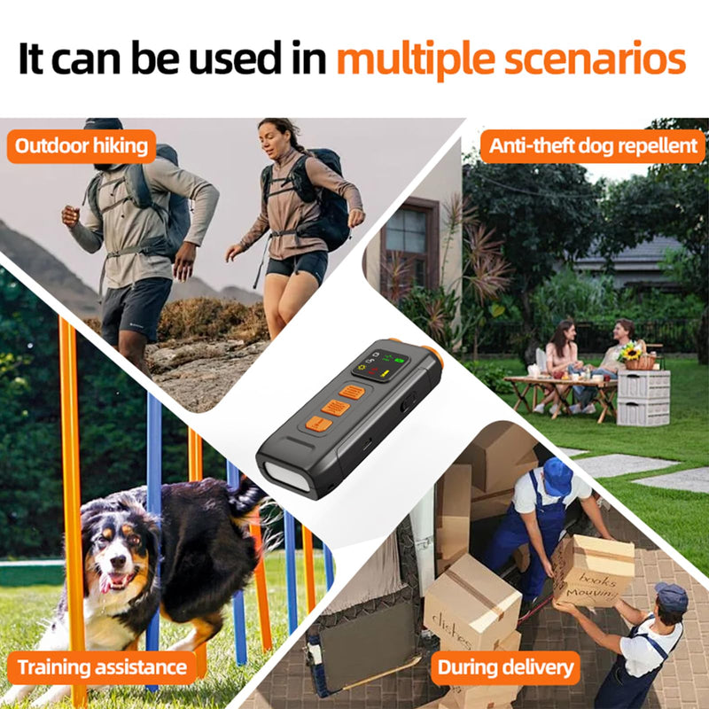 Ultrasonic Dog Bark Deterrent with LED Display, Flashlight - Anti Barking Device for Dogs, Pet Gentle Trainer, Outdoor Pubby Training Tools, Dog Repellent Device, Indoor Dog Bark Control Device