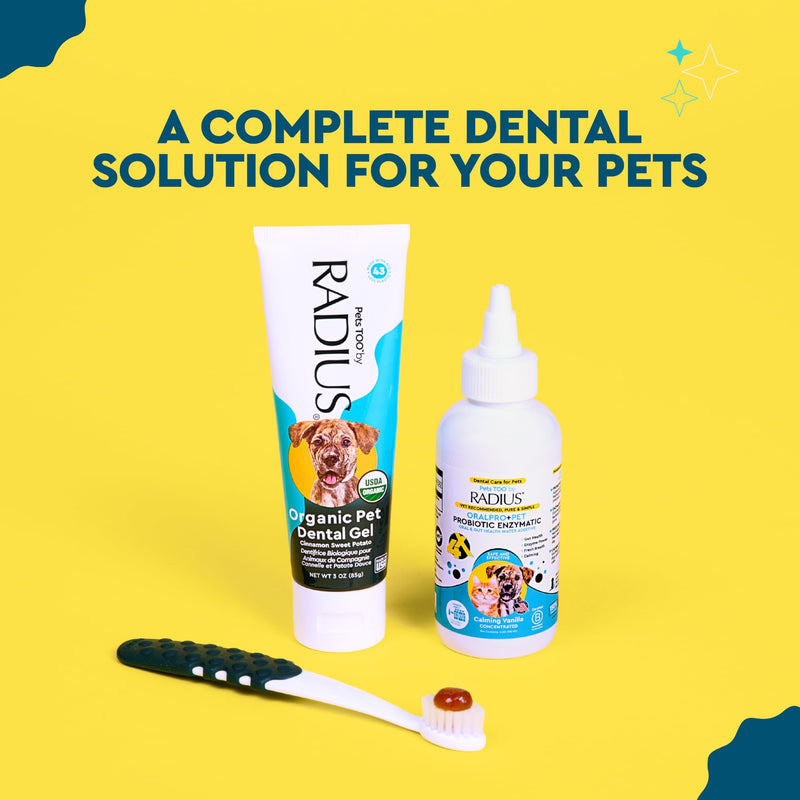 RADIUS Pet Toothbrush, Lush and Plus Soft Bristles, Designed to Clean Teeth and Help Prevent Tartar and Remove Plaque, Pack of 2