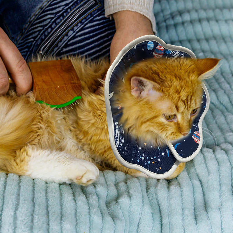 Cat Cone Collar Soft, Cat Cones After Surgery, Recovery Collars, Waterproof, Soft, Size Adjustable,Suitable for Bathing, Grooming, Preventing Scratching and Licking (M (Neck:9-11 in)) M (Neck:9-11 in) - PawsPlanet Australia