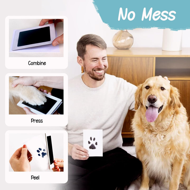Paw Print Kit for Dogs Cats,Inkless Baby Hand and Footprint Kit, Dog Nose Print Kit,Clean Touch Ink Pad Kit,No Mess Newborn Baby Footprint Kit, Pet Paw Print Kit for Family Keepsake Medium (Pack of 4) Black - PawsPlanet Australia