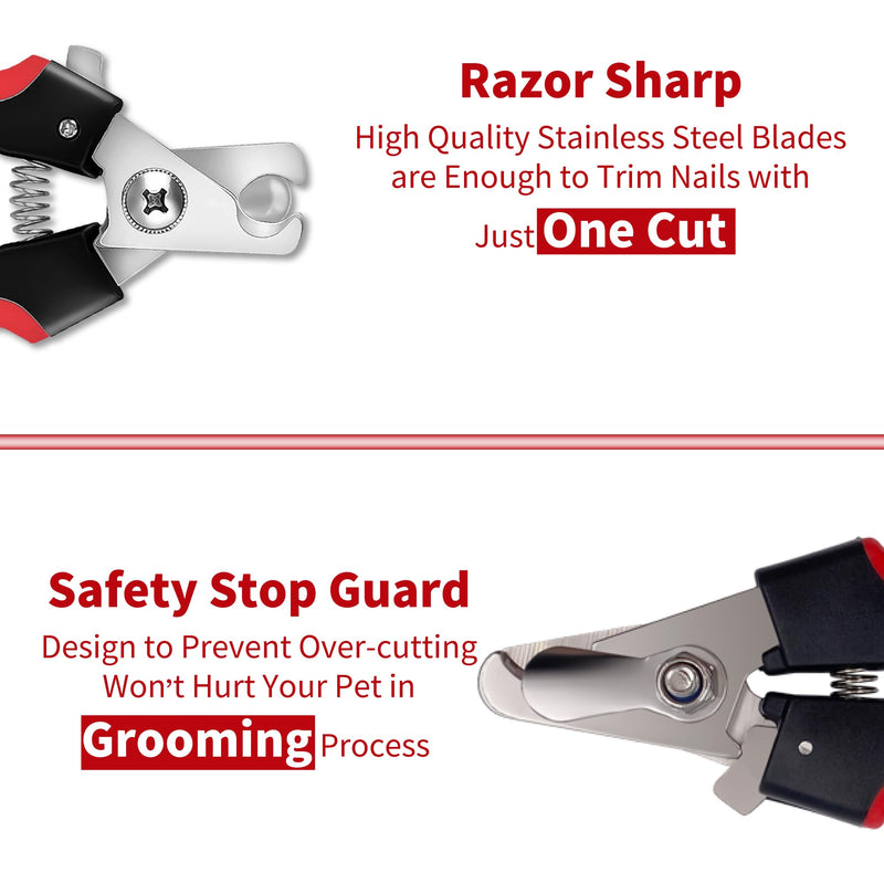 NARZ Dog Nail Clippers Professional Dog Nail Trimmers & Pets Nail Trimmers Cat Nail Clipper with Pet Nail File Cat Nail Trimmers with Safety Lock to Prevent Over Cutting - PawsPlanet Australia
