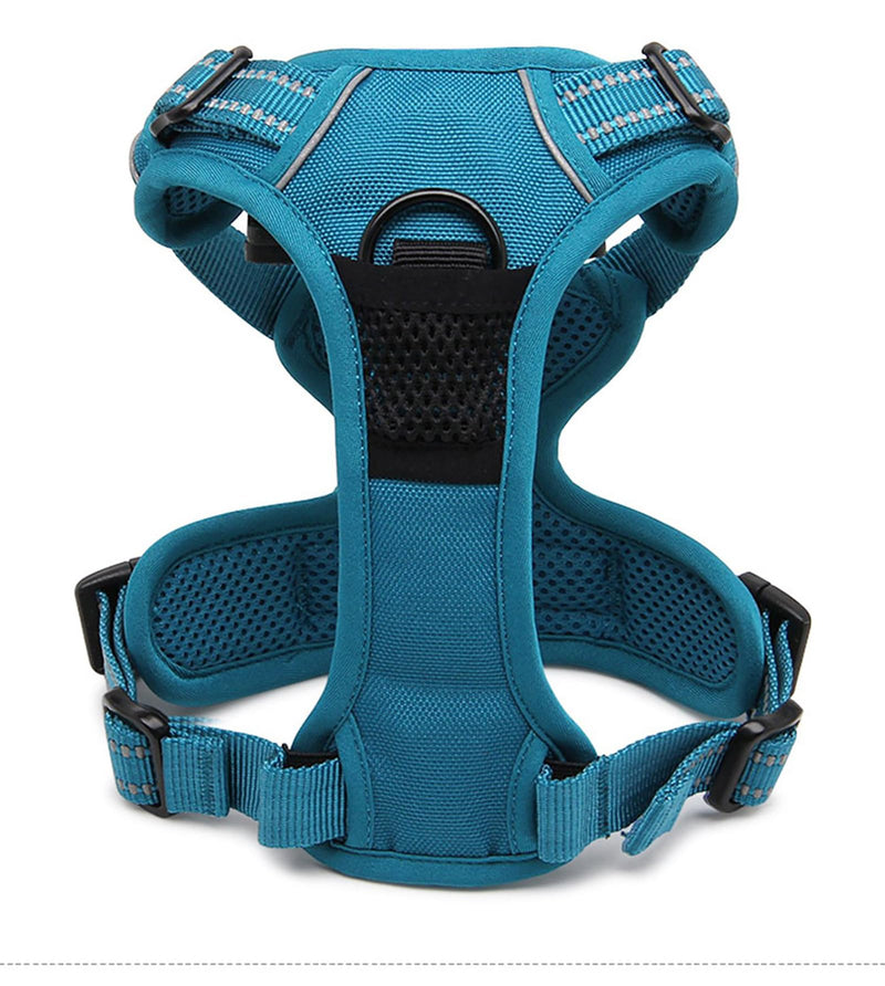 TRUE LOVE Truelove Adjustable No-Pull Dog Harness Reflective Pup Vest Harnesses Comfortable Control Brilliant Colors TLH5651(Blue,L) L Blue - PawsPlanet Australia
