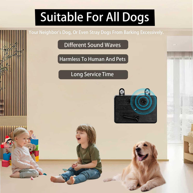 GlossyEnd Anti Barking Devices, Auto Barking Control Devices with 3 Modes, Ultrasonic Dog Barking Deterrent Devices Bark Box, Effective Stop Barking Dog Devices for Indoor & Outdoor Use