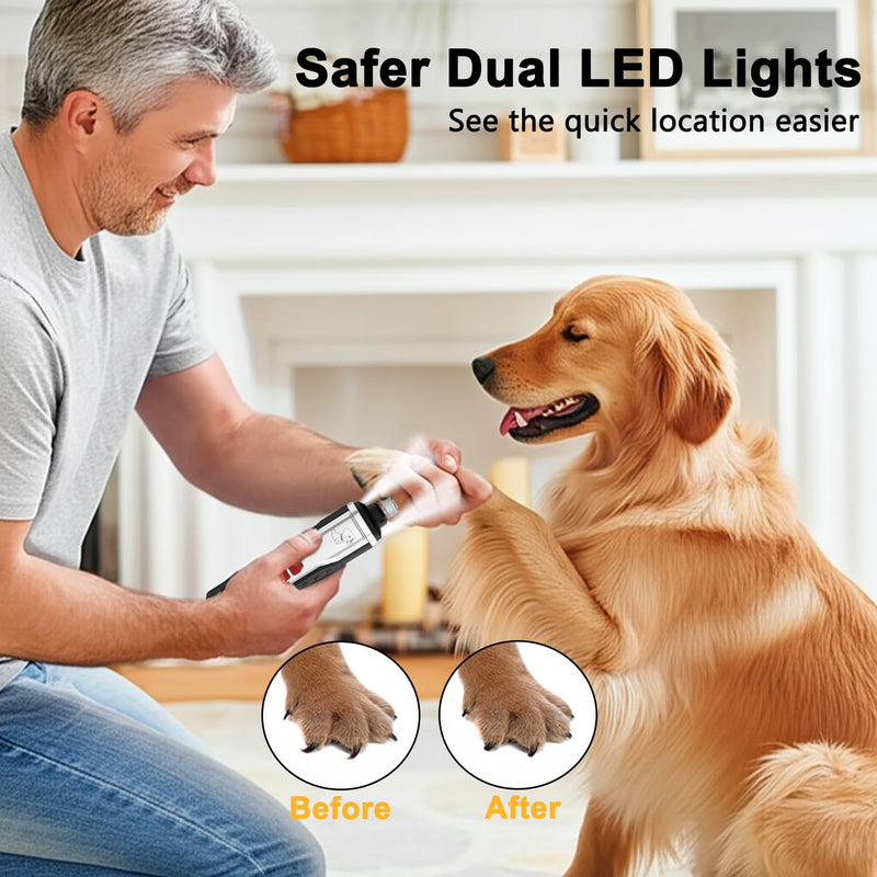 Dog Nail Grinder Upgraded, Professional 5-Speed Electric Rechargeable Pet Nail Trimmer Super Quiet Painless Paws Grooming & Smoothing for Small Medium Large Dogs & Cats - PawsPlanet Australia