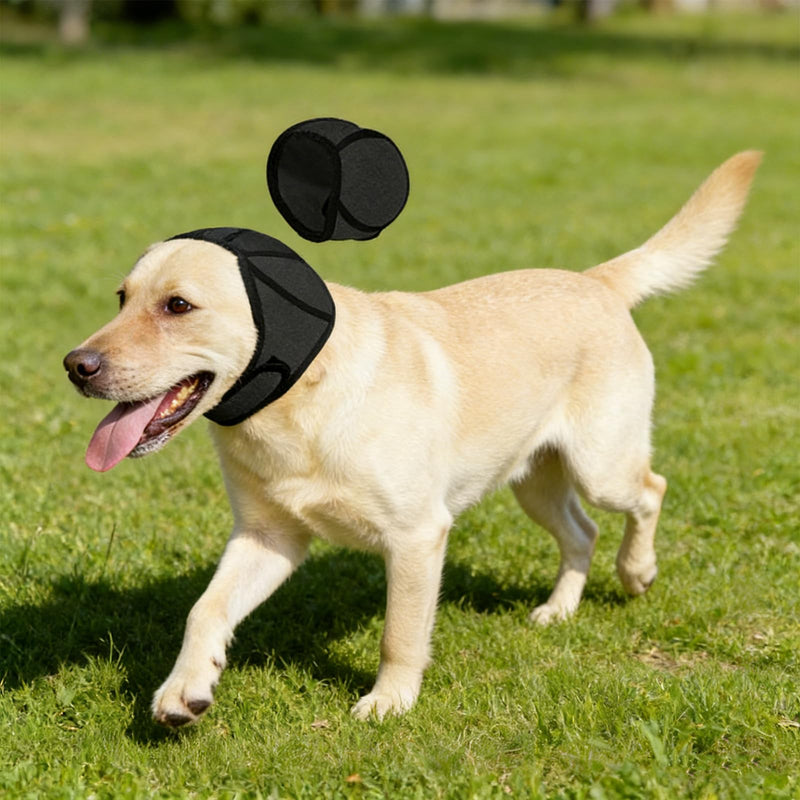 Dog Ear Muffs,Dog Ears Protectors,Waterproof Dogs Ear Covers,Dogs Snood Swim Ears Protectors,Adjustable,Reduce Stress and Anxiety,for Grooming, Swimming, Thunderstorms,Firework