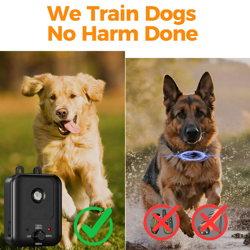 Anti Barking Device for Dogs, Ultrasonic Dog Bark Deterrent Devices, Dog Barking Deterrent Devices, 3 Modes Ultrasonic Bark Box, Dog Barking Stopper Long Range 33ft - for Indoor & Outdoor Use Grey