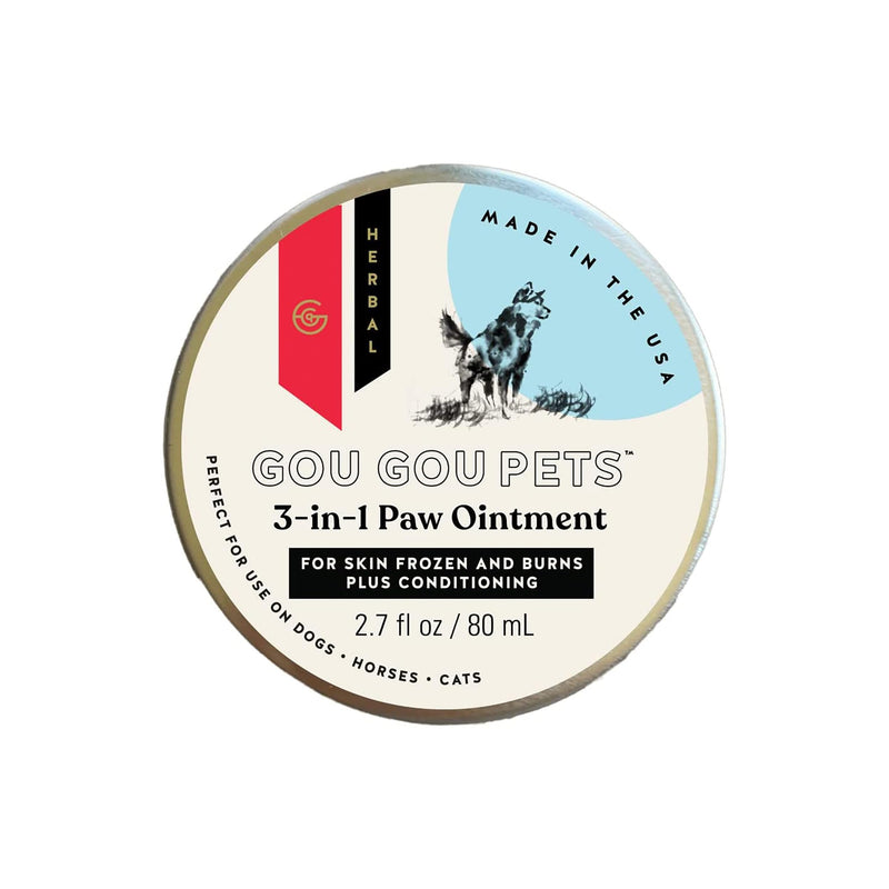 3-in-1 Paw Ointment Holistic Natural Derived Herbal for Dogs, Cats, Horses: Conditioning & Moisturizing for Extreme Heat & Cold Causing Frozen & Burned Paws - Made in USA - 2 oz