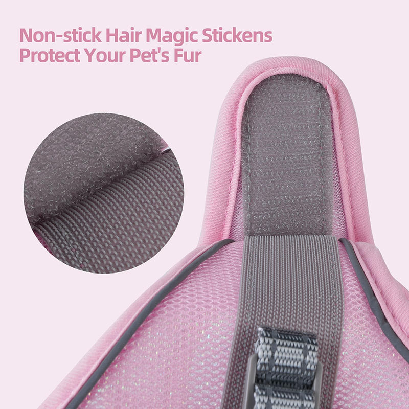 Sparkly Dog Harness Small Sized and Leash Set for Small Dogs Cats,Pink XXS Puppy Harness, Step in Soft Dog Reflective Vest, Breathable Mesh Pet Harness. (Pink, XXS) Pink - PawsPlanet Australia