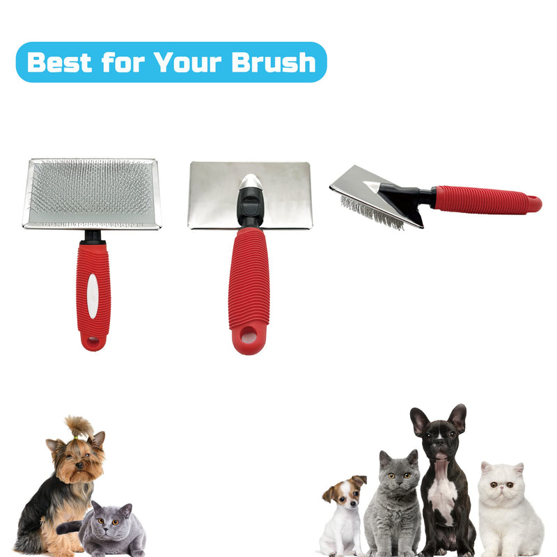 Gentle Slicker Brush for Dogs & Cats with Sensitive Skin, Protective Round Tips for Pain-Free Grooming, Removes Mats & Loose Undercoat, Ideal for Labradoodles & Short to Medium Haired Dogs - PawsPlanet Australia