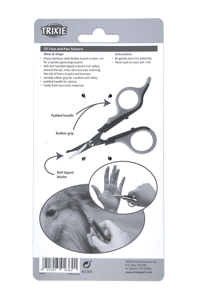 Trixie Face and Paw Scissor for Dog, 9 cm, Black - PawsPlanet Australia