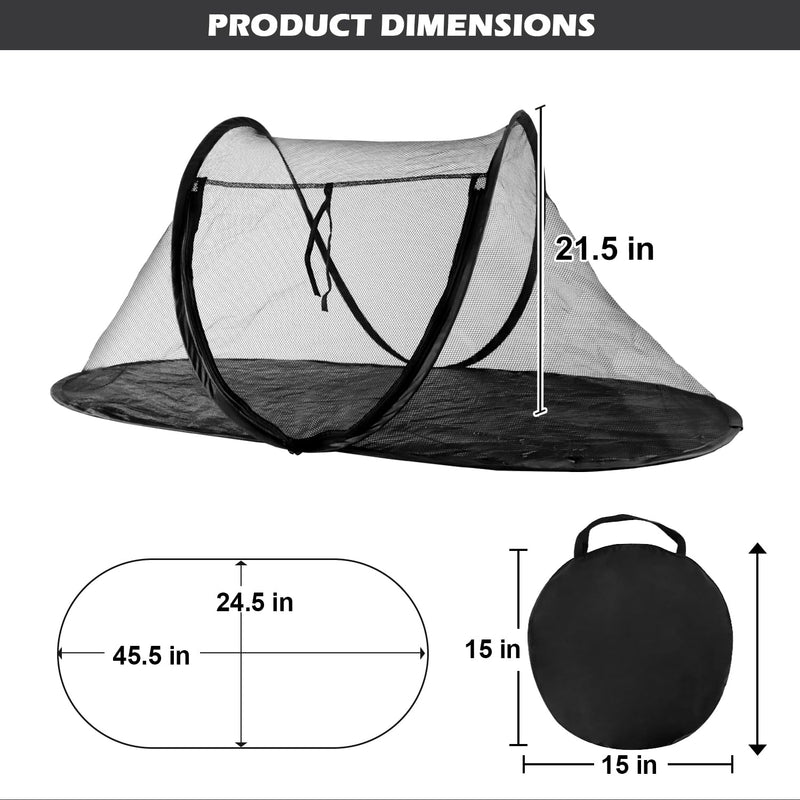 Cat Tent Outdoor, Pet Enclosure Tent Suitable for Cats and Small Animals, Indoor Playpen Portable Exercise Tent with Carry Bag?Black? Black
