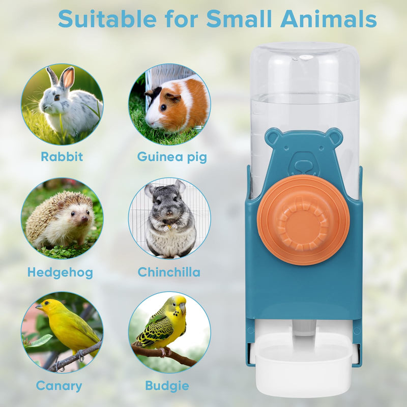 Kenond 17 oz Pet Water Bottle,Guinea Pig No Drip Water Bowl for Cage,Hanging Automatic Gravity Water Dispenser for Small Animals Rabbit Hedgehog Chinchilla Bunny Bird Canary Budgies - PawsPlanet Australia