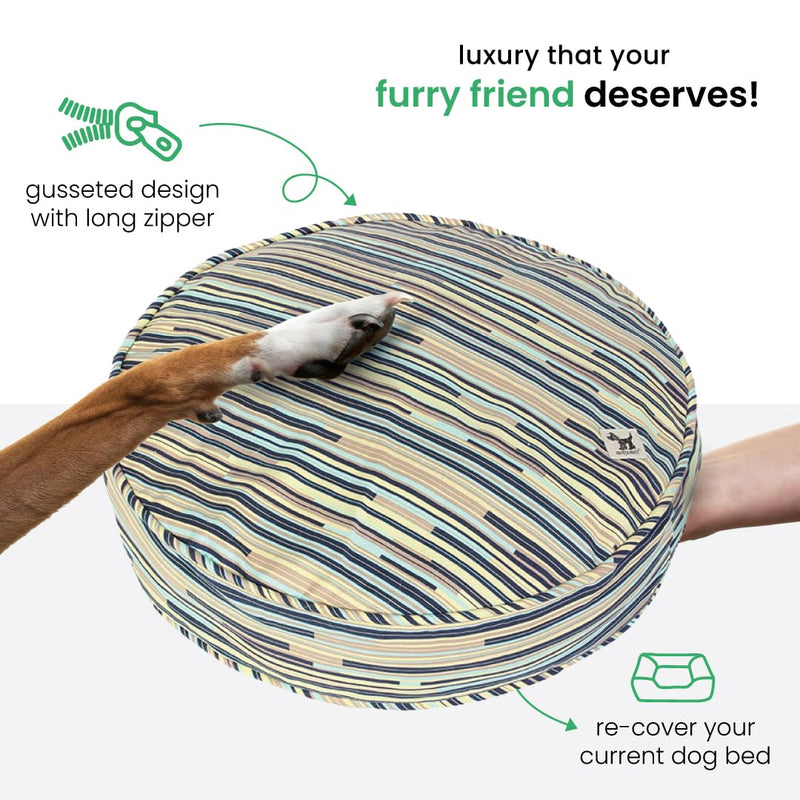 Molly Mutt Petite Dog Duvet Cover - Round - I Don't Like Mondays Print - Measures 20’’ x 4’’ - 100% Cotton - Durable - Breathable - Sustainable - Machine Washable Dog Bed Cover - Pre-Shrunk I Don't Like Monday's 20" X 4" - PawsPlanet Australia