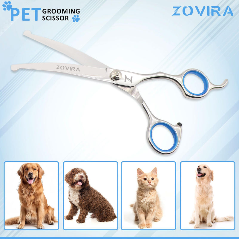 Zovira Dog Grooming Scissors 6" Stainless Steel Pet Hair Cutting Shears for Dogs & Cats (Pet Scissors Single) Pet Scissors Single - PawsPlanet Australia