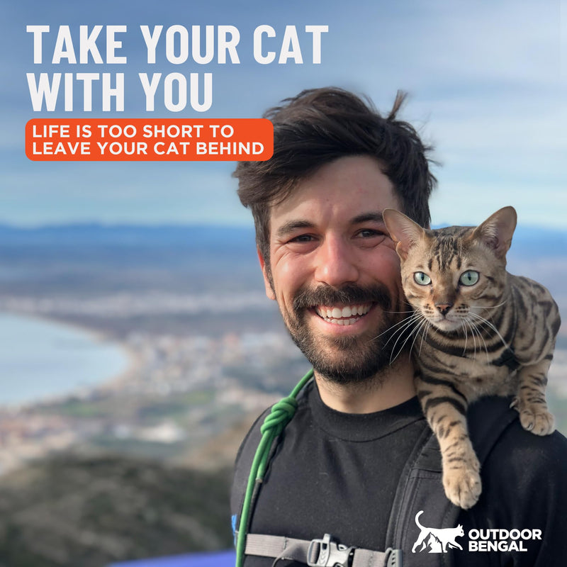 Houdini™ Escape Proof Cat Harness and Leash Set by OutdoorBengal – Orange, Medium Cat Harness for Walking M/L - PawsPlanet Australia