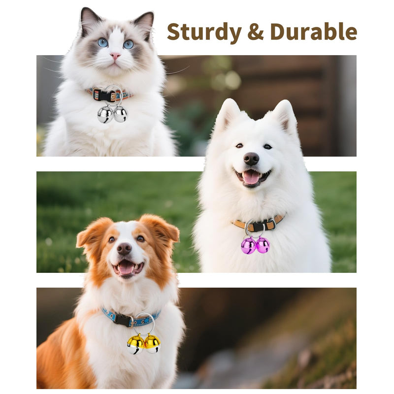 Dog Collar Bells, 2 Pack Extra Loud Dog & Cat Bells for Tracking & Safety, Stainless Steel Pet Tracker Training Bells for Small Medium Large Dogs & Cats (Silver) Silver - PawsPlanet Australia