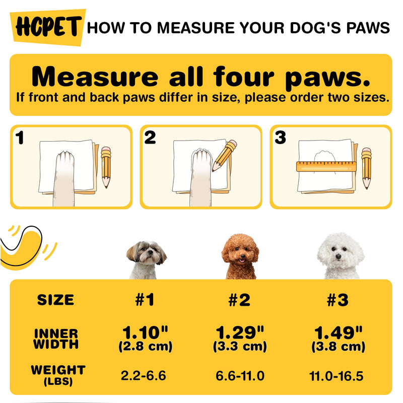 Dog Shoes for Small Dogs, Dog Boots & Paw Protectors for Hot Pavement Winter Snow Hiking, Anti-Slip Dog Booties for Hardwood Floor Blue Size 3 #3 (Width 1.49 inch) for 11.0-16.5 lbs - PawsPlanet Australia