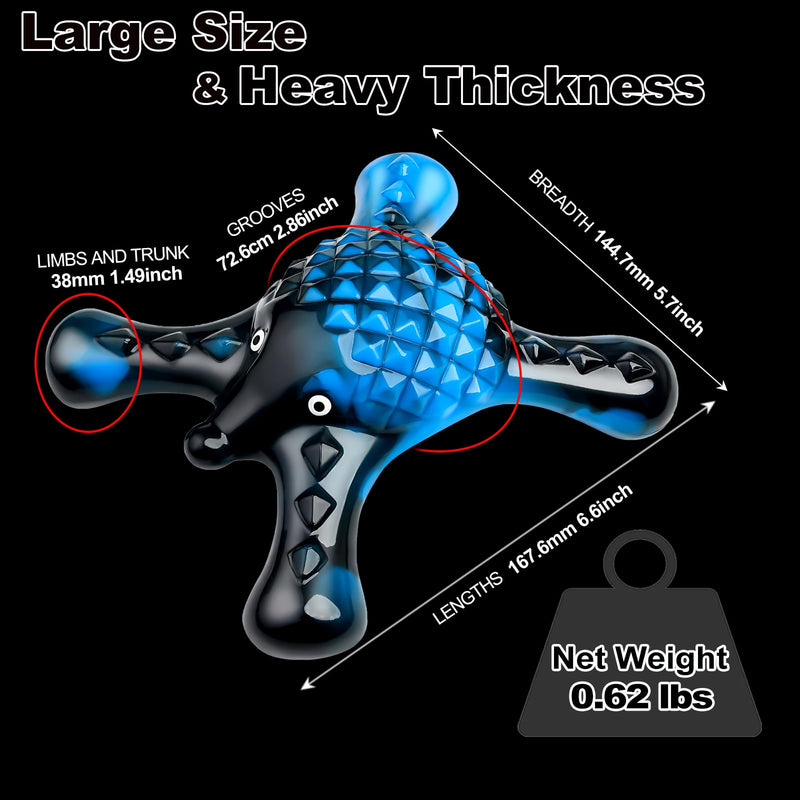 Tough Dog Chew Toys for Aggressive Chewers - Use of Durable Nylon with Natural Bacon Flavor, Interactive Dog Bone Chew Toys for Large Dogs to Keep Them Busy, Clean Teeth, Relief Bredom Stress Blue-black - PawsPlanet Australia