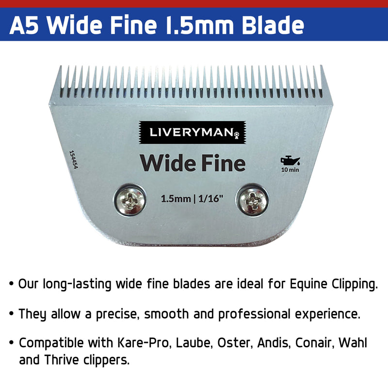 Liveryman Kare-Pro Spare Blade Wide Fine Blade 1.5 – Titanium Coated Steel Blade - PawsPlanet Australia