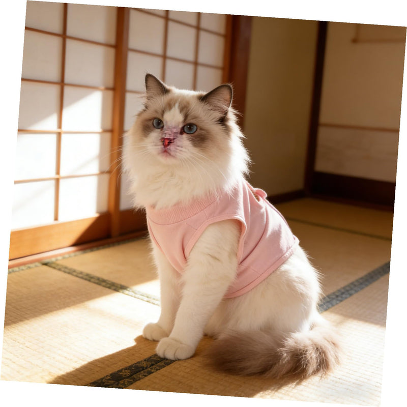 Supvox Recovery Suit for Cats, Breathable Neutering Suit, Medium Size, Made of Skin-Friendly Material, Washable Cat Body Pyjamas for Postoperative Wound Protection and Anti-Leakage