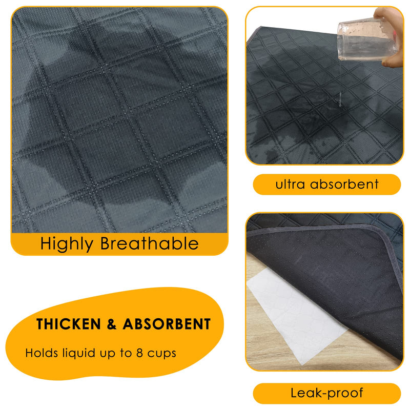 4 Pack Guinea Pig Cage Liners Washable Guinea Pig Bedding Reusable Waterproof Super Absorbent Guinea Pig Pee Pads Anti Slip Mat for Small Animals Rabbit Hamster Rat - 24" x 18" 24 x 18 Inch (Pack of 4) - PawsPlanet Australia