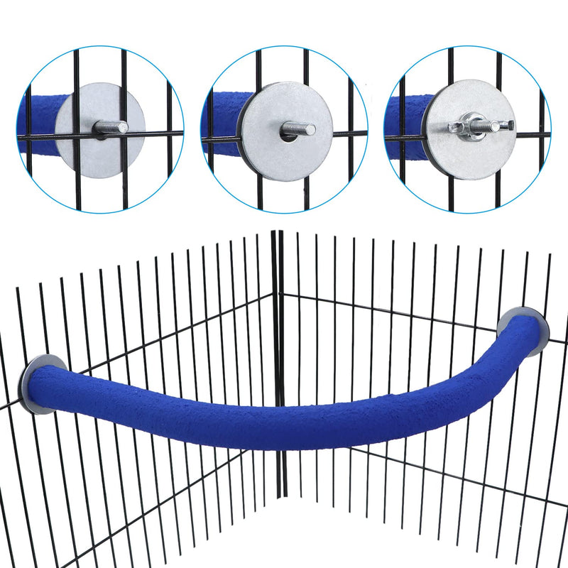 Wontee Bird Perches Bird Cage Sand Perch Stand for Budgies Parakeets Cockatiels Conures (Random Color) (90 Degrees) 90 degrees - PawsPlanet Australia